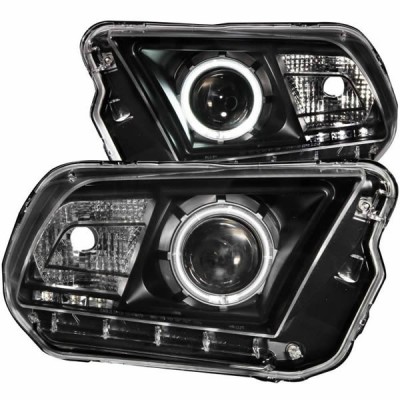 Anzo Black Projector Halo Headlights 2010-2014 Mustang GT/V6/GT500 without HID pair