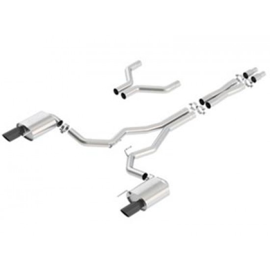 Borla ATAK Cat-Back Exhaust w/Black Tips for 2015-2017 Mustang GT Coupe