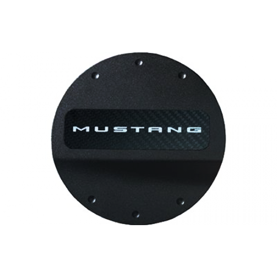 Porte d'Essence Aluminium Noir avec logo MUSTANG 2015-2020 Mustang