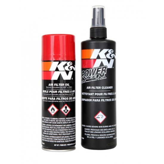 K&N kit de Nettoyage & Huile Filtre a Air Rouge 6.5ozs