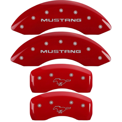 MGP Couvre Étrier Rouge logo Mustang  Pony 1999-2004 Mustang GT/V6