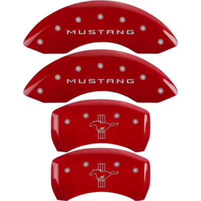 MGP Couvre Étrier Rouge logo Mustang Cheval 2015-2021 Mustang GT sans Brembo