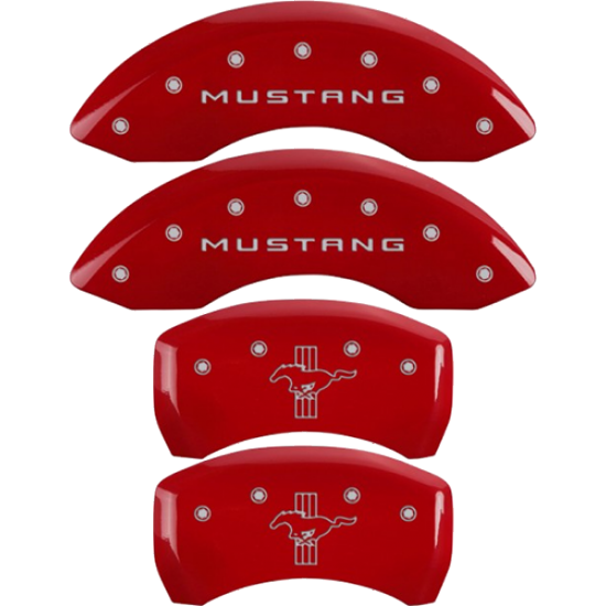 MGP Red Caliper Covers Pony & Bar logo 2005-2010 Mustang GT/V6