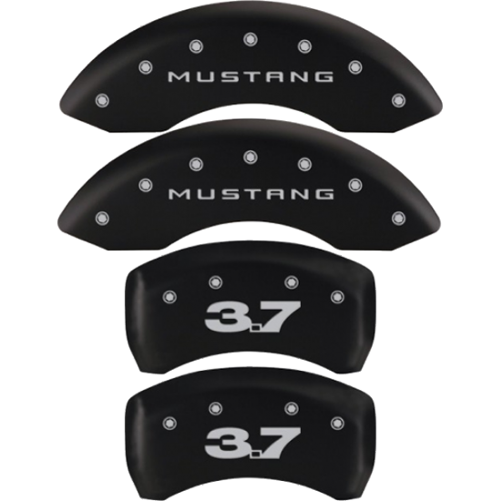 MGP Couvre etrier noir logo Mustang et 3.7 Mustang 2011-2014 V6