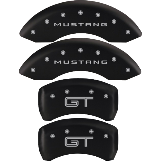 MGP Black Caliper Covers Mustang GT logo 2005-2010 Mustang GT/V6 